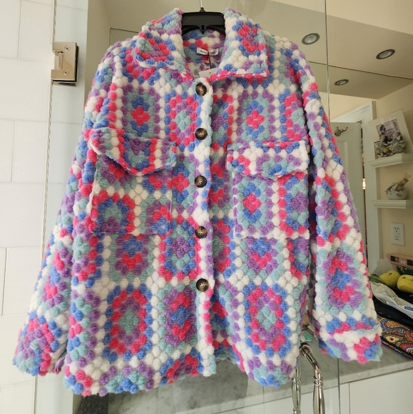 NWT Carla Giannini pom pom wool jacket - one size - Picture 14 of 14